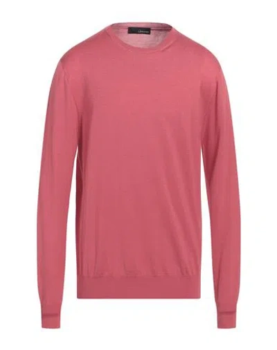 Lardini Man Sweater Brick Size Xl Wool, Silk, Cashmere In Red