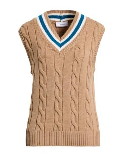 Lardini Man Sweater Camel Size 38 Wool In Neutral