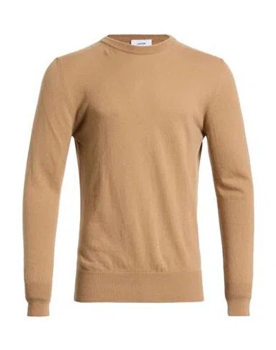 Lardini Man Sweater Camel Size Xl Cashmere In Sand