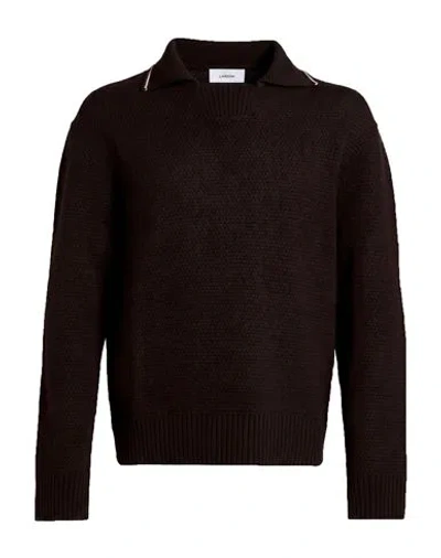 Lardini Man Sweater Chocolate Brown Size M Wool, Cashmere