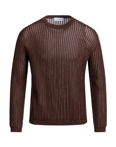 Lardini Man Sweater Chocolate Brown Size Xl Cotton