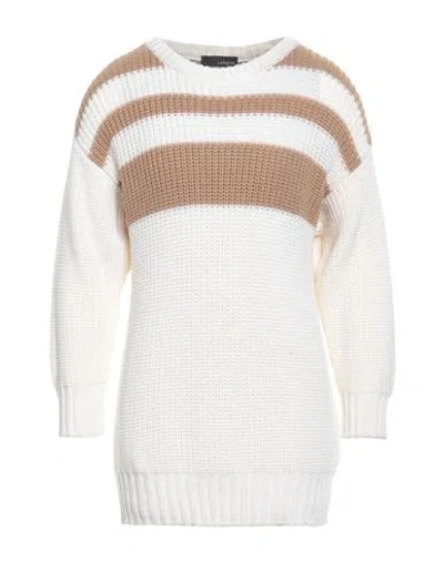 Lardini Man Sweater Cream Size 40 Wool In White