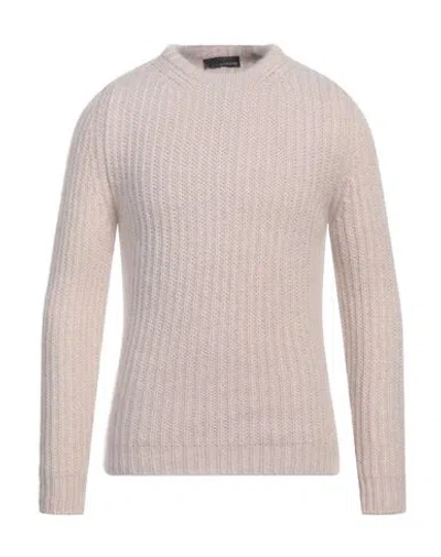Lardini Man Sweater Cream Size L Wool, Mohair Wool, Silk