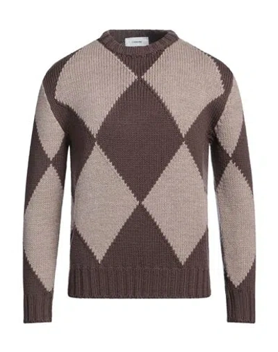 Lardini Man Sweater Dark Brown Size S Wool