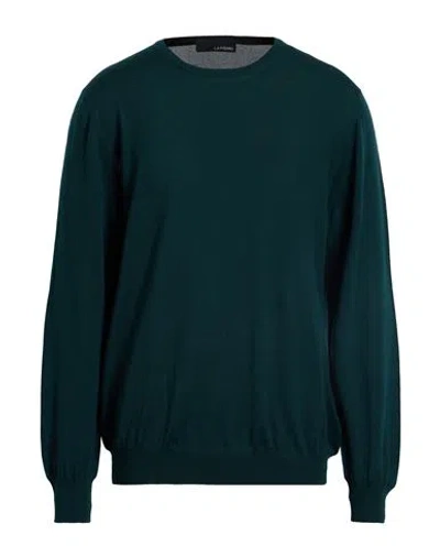 Lardini Man Sweater Dark Green Size 44 Wool