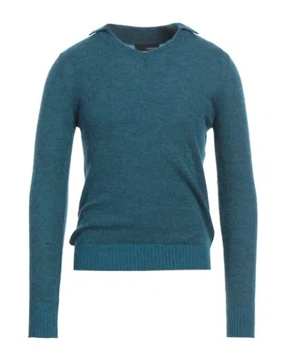 Lardini Man Sweater Deep Teal Size M Alpaca Wool, Nylon, Wool