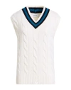 Lardini Man Sweater Ivory Size 38 Wool In White