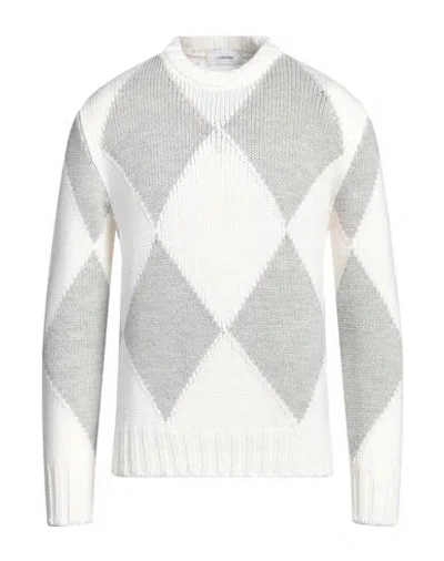 Lardini Man Sweater Ivory Size S Wool