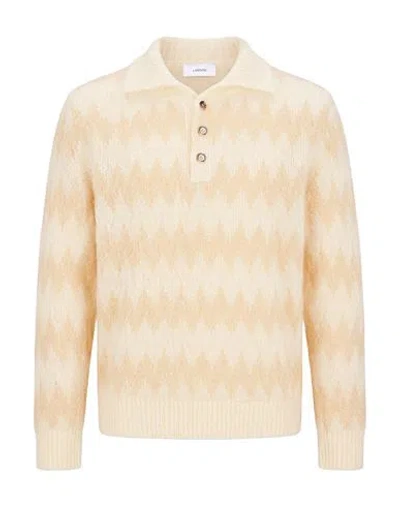 Lardini Man Sweater Ivory Size Xl Mohair Wool, Polyester, Elastane In Neutral