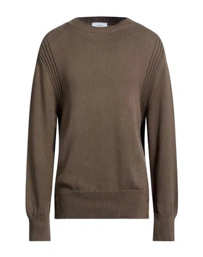 Lardini Man Sweater Khaki Size M Cotton In Brown