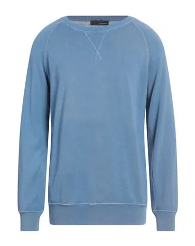 Lardini Man Sweater Light Blue Size L Cotton