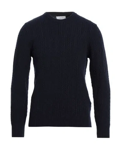 Lardini Man Sweater Midnight Blue Size M Wool, Cashmere