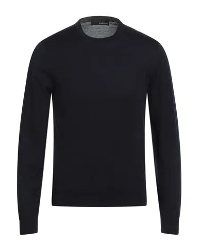 Lardini Man Sweater Midnight Blue Size Xs Cotton