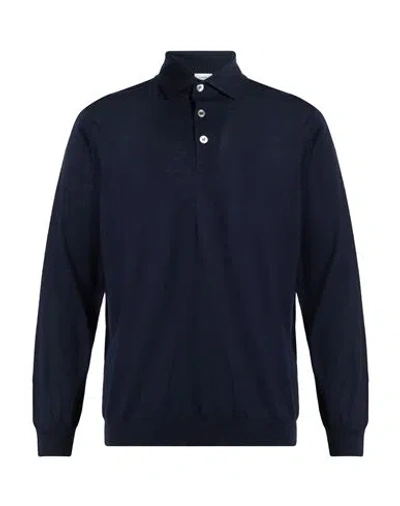 Lardini Man Sweater Midnight Blue Size Xxl Virgin Wool