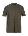 Lardini Man Sweater Military Green Size Xl Cotton, Polyamide