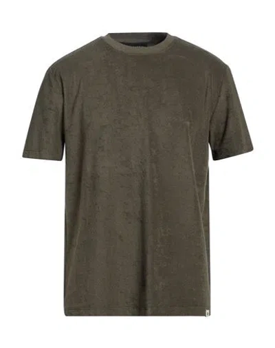 Lardini Man Sweater Military Green Size Xl Cotton, Polyamide