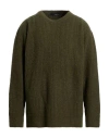 Lardini Man Sweater Military Green Size L Wool, Cashmere, Polyamide In Green