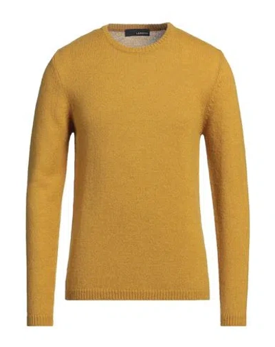 Lardini Man Sweater Mustard Size M Acrylic, Alpaca Wool, Wool In Yellow