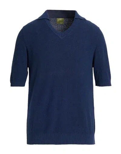 Lardini Man Sweater Navy Size Xxl Cotton, Nylon In Blue