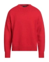 Lardini Man Sweater Red Size L Wool In Red