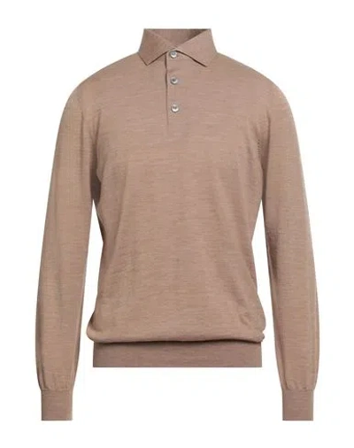 Lardini Man Sweater Sand Size L Virgin Wool