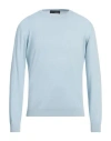Lardini Man Sweater Sky Blue Size 40 Cotton In Blue