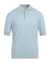 Lardini Man Sweater Sky Blue Size Xxl Cotton In Blue