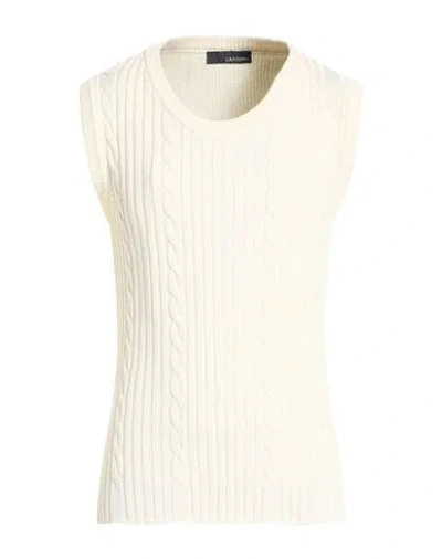 Lardini Man Sweater White Size 40 Cotton, Viscose In Multi