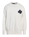 Lardini Man Sweater White Size 46 Cotton In White