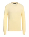 Lardini Man Sweater Yellow Size 44 Cotton