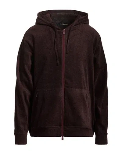 Lardini Man Sweatshirt Burgundy Size 46 Viscose, Cotton, Wool, Elastane