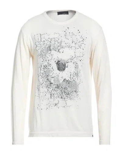 Lardini Man T-shirt Ivory Size Xl Cotton In Red