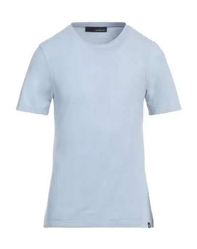 Lardini Man T-shirt Light Blue Size 42 Cotton