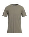 Lardini Man T-shirt Military Green Size 40 Cotton