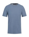 Lardini Man T-shirt Pastel Blue Size 46 Cotton In Blue