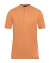 Lardini Man T-shirt Rust Size 46 Linen In Red