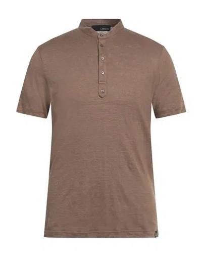 Lardini Man T-shirt Sand Size 44 Linen In Beige