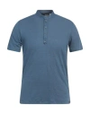 Lardini Man T-shirt Slate Blue Size 44 Linen