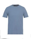 Lardini Man T-shirt Pastel Blue Size 46 Cotton In Blue