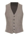 Lardini Man Tailored Vest Beige Size 34 Wool In Brown
