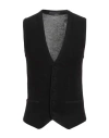 Lardini Man Tailored Vest Black Size 40 Wool, Viscose, Polyamide