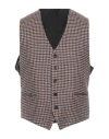 Lardini Man Tailored Vest Brown Size 40 Wool, Silk In Brown