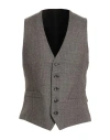 Lardini Man Tailored Vest Camel Size 38 Wool In Gray
