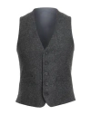 Lardini Man Tailored Vest Charcoal Size 34 Wool In Gray