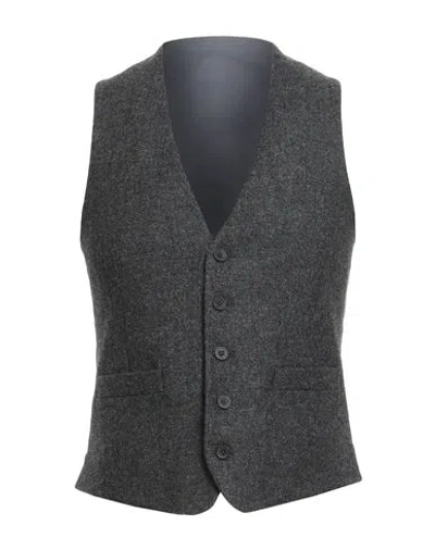 Lardini Man Tailored Vest Charcoal Size 34 Wool In Gray