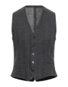 Lardini Man Tailored Vest Charcoal Size 40 Wool, Polyester