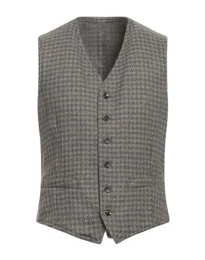 Lardini Man Tailored Vest Grey Size 40 Wool, Polyester, Cotton In Gray