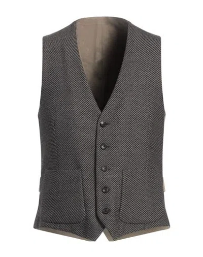 Lardini Man Tailored Vest Khaki Size 40 Wool In Sand