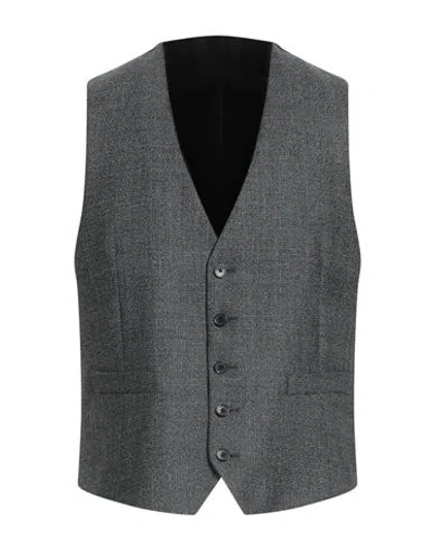 Lardini Man Tailored Vest Lead Size 40 Wool In Gray