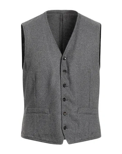 Lardini Man Tailored Vest Lead Size 40 Wool, Polyester, Cotton In Gray